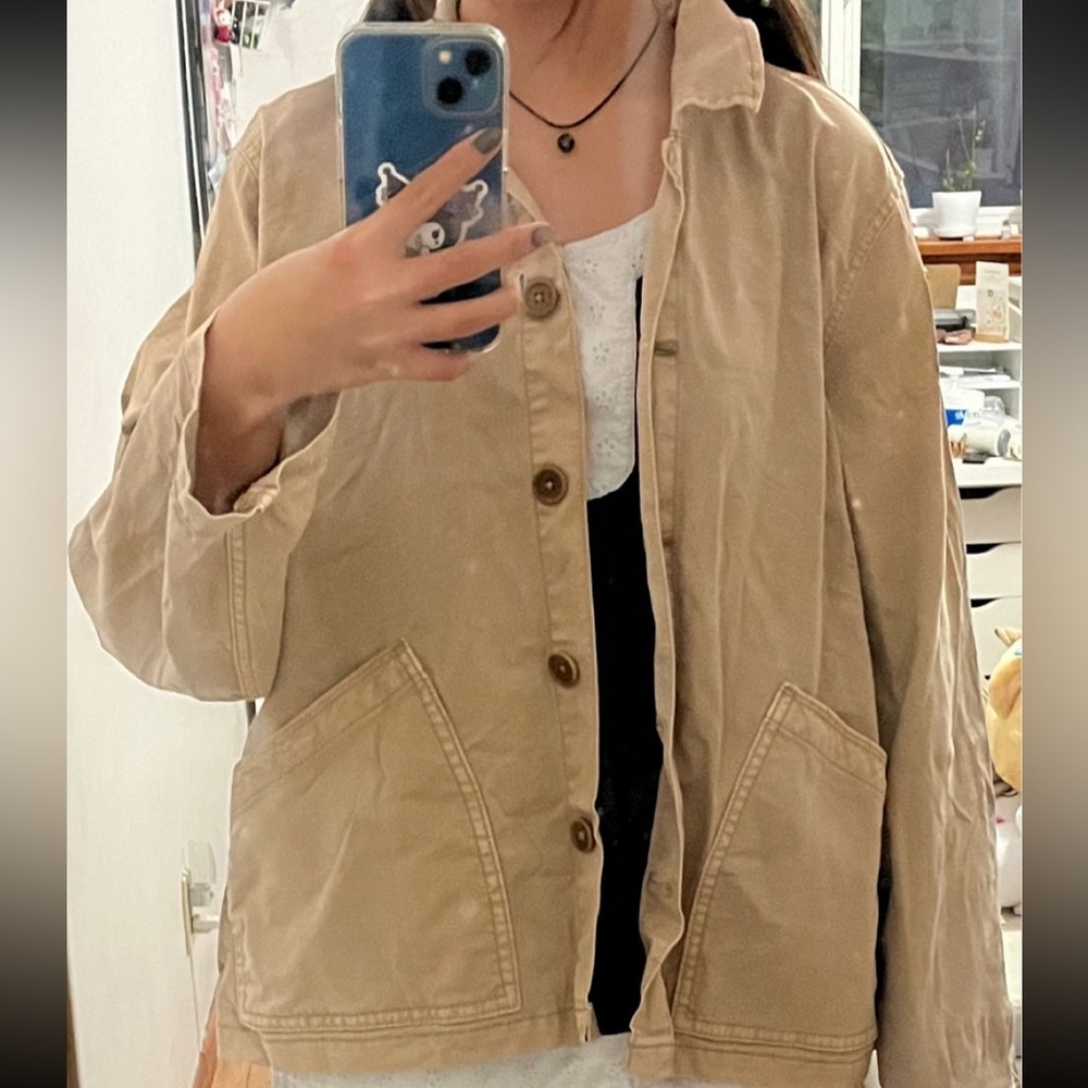 J.Crew Tan Button Coat